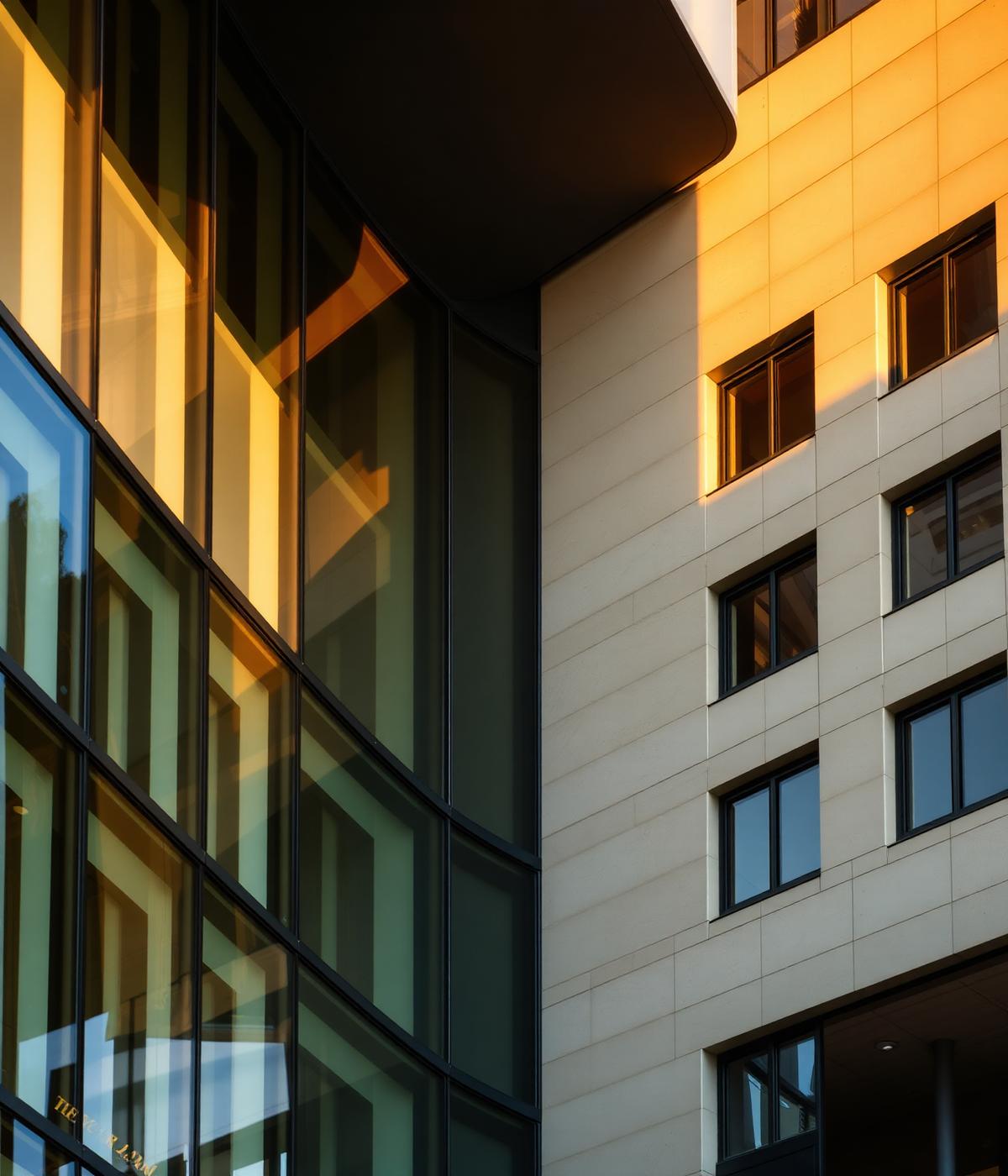 Washington D.C. corporate architecture at golden hour